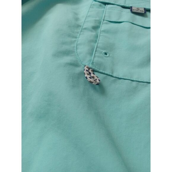 Columbia Blue Short Sleeve PFG Vented Button Down Fishing Shirt Men's Size XL - Picture 7 of 12